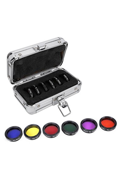 Choice مجموعة فلاتر تيليس الملونة مقاس 1.25 بوصة، مكونة من 6 قطع، مع علبة تخز...