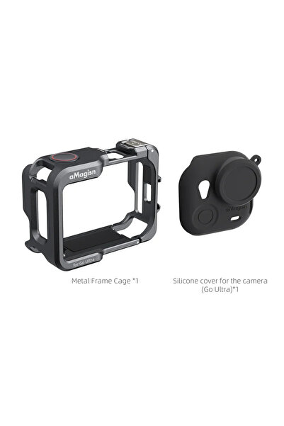 Choice قفص معدني من aMagisn لكاميرا Insta360 Go Ultra، قفص كاميرا معدني مع حا...