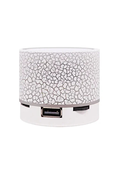 Choice مكبر صوت صغير أبيض اللون بتقنية بلوتوث 5.3، مزود بإضاءة LED ملونة، يدع...