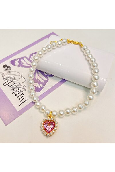 Choice6 طوق لؤلؤ وردي اللون بتصميم أميرة، مقاس صغير (20-25 سم)، مناسب للكلاب ...