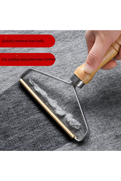 Choice3 ماكينة إزالة الوبر الخشبية بمقبض خشبي، لإزالة الوبر من الملابس والكنز...