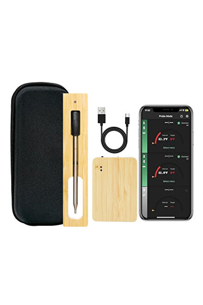 Choice1 مقياس حرارة لاسلكي للحوم مزود بمسبار واحد وتقنية بلوتوث 5.2 لمدى يصل ...