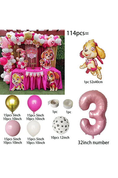 Choice7 PAW PATROL as picture style-3 114pcs PAW Patrol Foil Ballo Digital Pi...