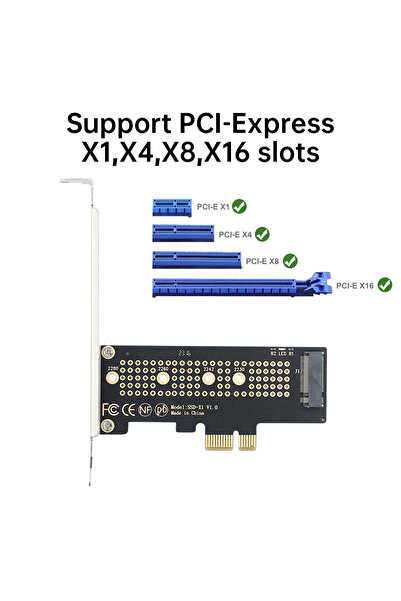 Choice بطاقة محول NVMe إلى PCIe X1 M.2 NVMe SSD إلى PCIe 4.0 M-Key PCIe4.0 X1...