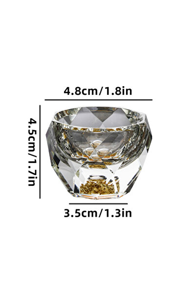 Choice1 كوب زجاجي كريستالي مزدوج القاعدة ذو وجهين مرصع بالألماس، سعة 50 مل، م...