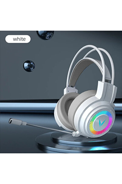 choice2 سماعة رأس للألعاب باللون الأبيض، مزودة بميكروفون عازل للضوضاء، مناسبة...