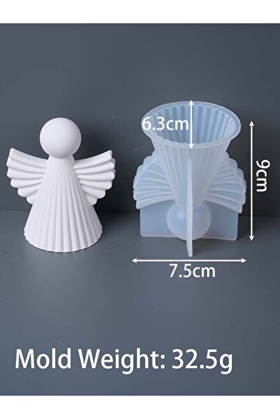 choice2 01 Simplicity Angel Silicone Candle Mold DIY Geometric Wing Stripe An...