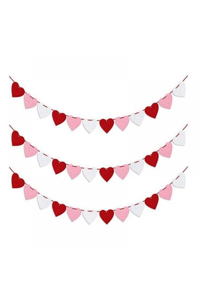 Choice1 One Size B Valentine Hanging Banner Garland Bunting Red Love Heart Pa...