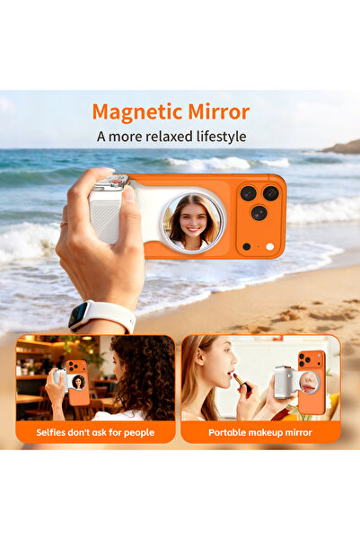 Choice1 موكا وايت ميرور كوميتوك ما معزز صور السيلفي اللاسلكي لهواتف آيفون، مع...