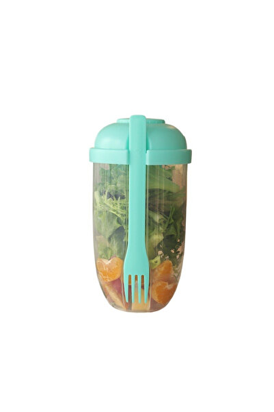 Choice1 Green Salad cup Leak Proof Salad Cup with Lid Fork Portable Salad Sha...