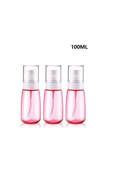 Choice6 3 زجاجات رذاذ صغيرة وردية اللون سعة 100 مل، مناسبة للسفر، مانعة للتسرب.