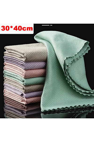 Choice 10 قطع من قماش تنظيف الزجاج المصنوع من الألياف الدقيقة، مقاس 30×40 سم،...