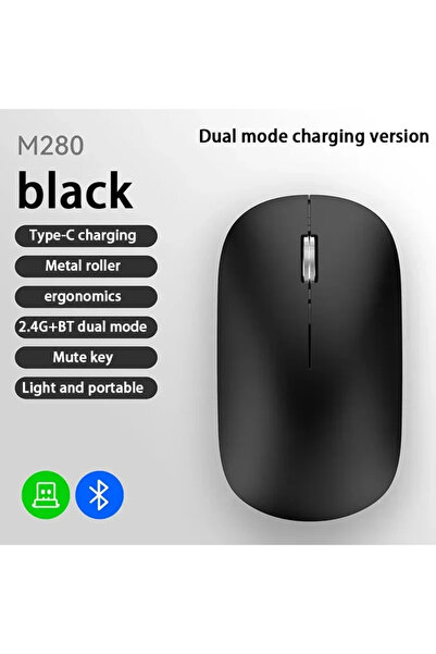 Choice1 ماوس لاسلكي ثنائي الوضع 2.4 جيجا هرتز من كيبيدومي، أسود اللون، قابل ل...