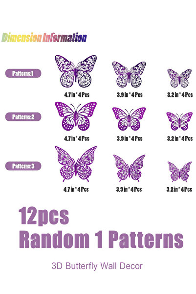 Choice3 36 قطعة أو 12/120 قطعة من ملصقات تزيين الجدران ثلاثية الأبعاد على شكل...