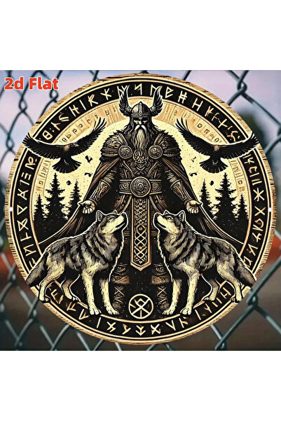 Choice لوحة جدارية دائرية مقاس 20×20 سم بتصميم أودين من الأساطير الإسكندنافية...