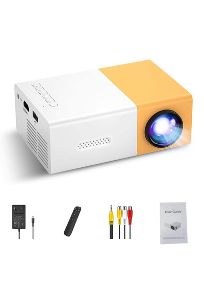 Choice1 EU Plug color1 Powerful Native HD Mini Projector Mobile Phone Wired S...