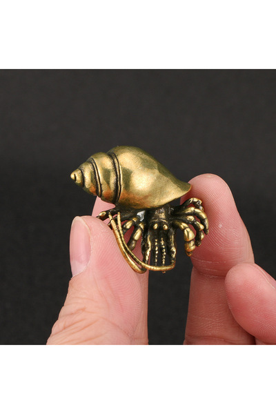 Choice تماثيل سرطان البحر الناسك النحاسية العتيقة ذات اللون الرمادي الفاتح، ت...