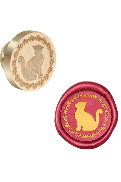 Choice7 YZ0158D1 Cat Collection Wax Seal Stamp Cute Animals Retro Sealing Wax...