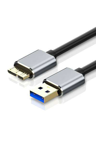 choice2 0.5m grey Gold plated USB 3.0 to Micro B Cable Hard Disk 5Gbps Data T...