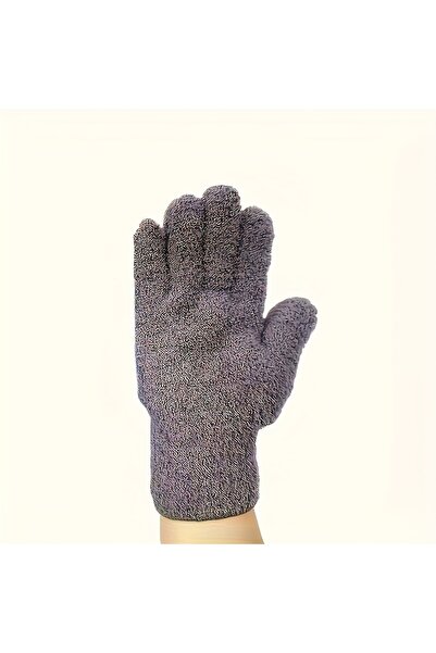 choice2 GRAY Microfiber Dusting Gloves Coral Fleece Fabric Elastic & Breathab...
