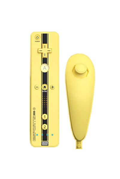 Choice1 Yellow black 1 pair with Nunchuck Controller Set Motion Plus Remote C...