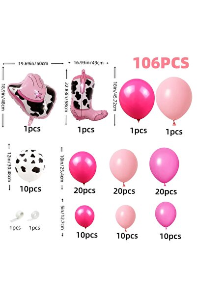 Choice Other As Picture Multicolor 106Pcs Western Ladies Denim Theme Balloon ...