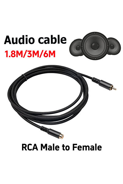 choice2 ALLOYSEED 1.8m 1.8M 3M 6M RCA Male to Female Audio Extension Cable Au...