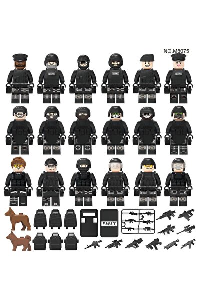 Choice M8075 M8075 villain 18 black swat, mini characters, humanoid dolls, ch...