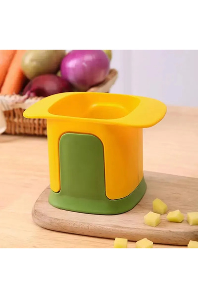 Choice قطاعة خضراوات متعددة الوظائف صفراء اللون، قطعة واحدة، لتقطيع البصل وال...