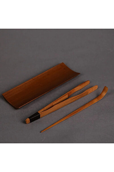 Choice طقم شاي من بامبو المكربن ​​مكون من 3 أو 4 أو 5 قطع، مناسب لمشابك الشاي...