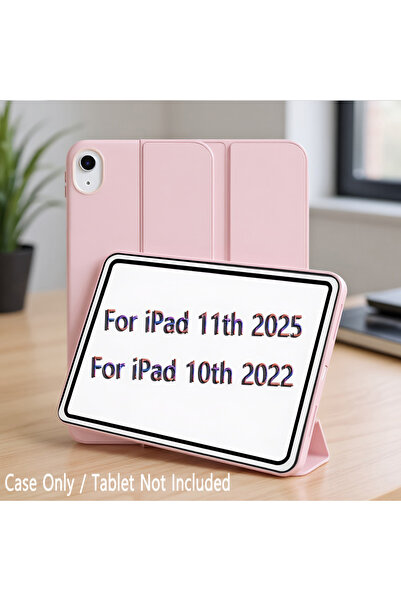 choice2 جراب وردي اللون لجهاز iPad 11/10 الجيل الحادي عشر (A16) / الجيل العاش...
