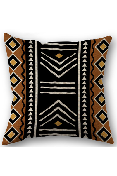 Choice1 غطاء وسادة جديد بنمط هندسي 45x45 سم، بنمط بوهيمي ملون وخطوط عرقية.