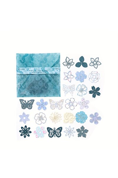 Choice3 E 50 Pcs Vintage Flower Butterfly Decorative Paper Hand Account Diary...