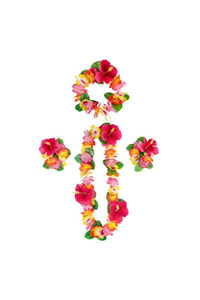 Choice6 A7 4Pcs/set Hawaiian Flower Leis Garland Necklace Wreath Petal Headba...