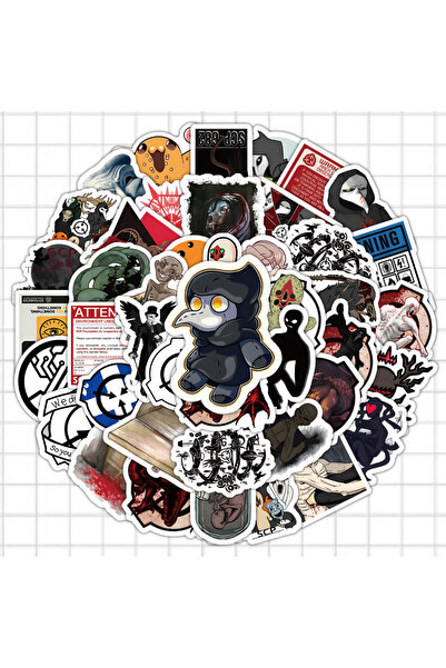 Choice 60 قطعة من ملصقات مؤسسة SCP، ملصقات كرتونية مقاومة للماء غلاف هاتف