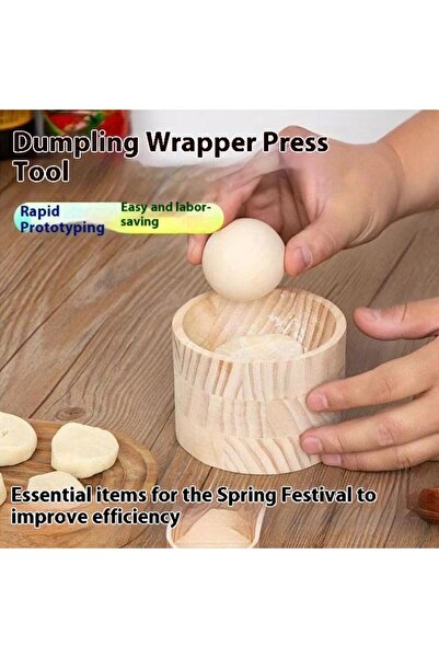 Choice أداة ضغط عجينة الزلابية الخشبية، قالب ضغط، كرة، أداة يدوية لضغط عجينة ...