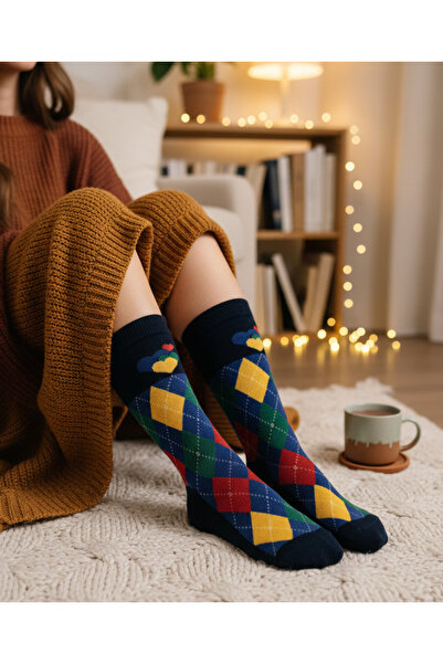 monchermo Renki Baklava Desen çorap