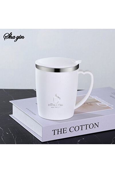 Choice1 كوب ماء أبيض من الفولاذ المقاوم للصدأ سعة 350 مل، مزود بعزل مزدوج الط...