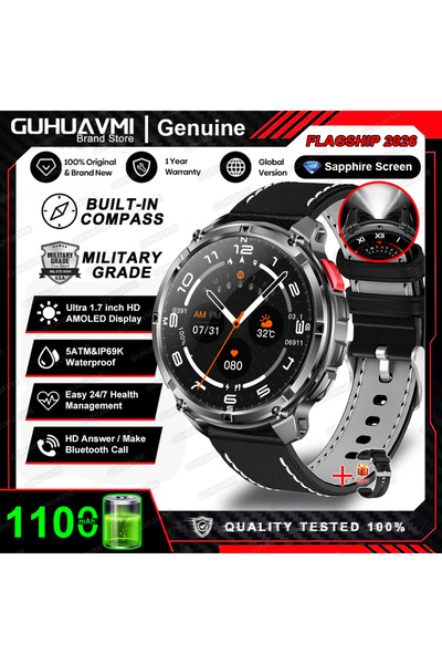 Choice4 Starlight Leather New Military T-Rex3 Ultra 1100mAh Battery Smart Wat...