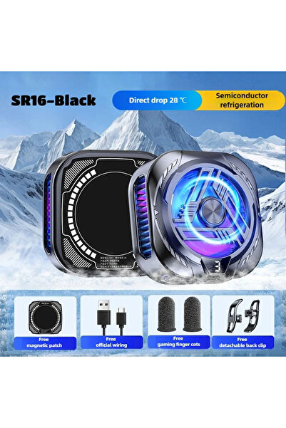 Choice مبرد هاتف محمول مغناطيسي خلفي أسود، يحافظ على البرودة صامت لأشباه المو...