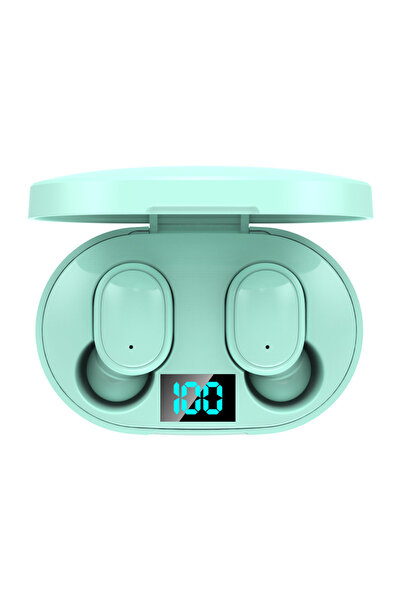 Choice4 سماعات أذن لاسلكية خضراء، شاشة LED رقمية، سماعة بلوتوث، سماعات رياضية...