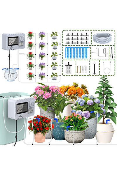 Choice مجموعة واحدة من نظام الري بالتنقيط الذكي الذي يمكنك تركيبه بنفسك، مع م...