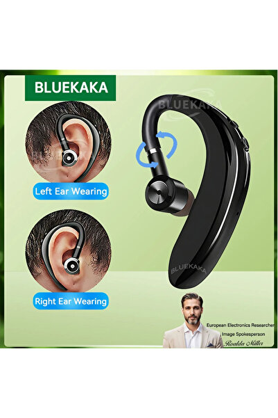 Choice1 سماعة أذن رياضية أحادية الأذن S109 لاسلكية تعمل بالبلوتوث 5.4، لون أسود