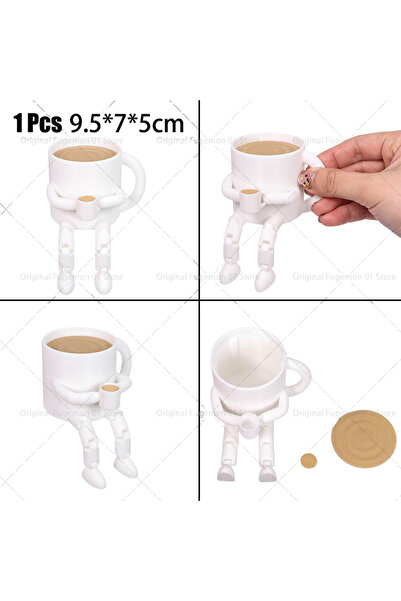 Choice4 رجل القهوة 3 زينة صغيرة لطيفة للشفاء مطبوع ثلاثية الأبعاد شريك القهوة...