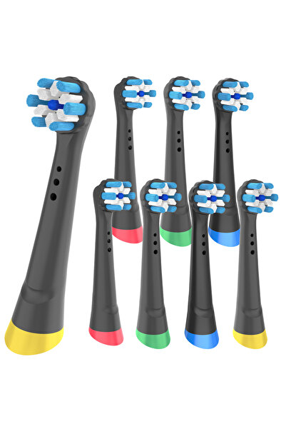 Choice1 8 قطع رؤوس فرشاة بديلة سوداء (4/8 قطع) متوافقة مع فرش أورال-بي الكهرب...