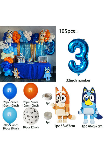 Choice4 كما هو موضح في الصورة، مجموعة بالونات بلووي الكرتونية من أغيت، 105 قط...