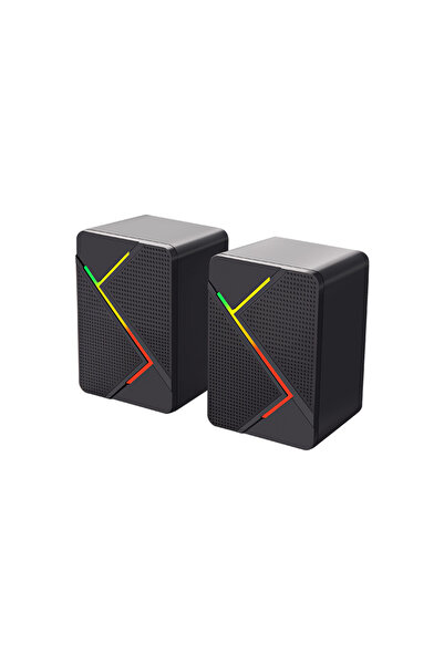 Choice black PC Computer Stereo Speaker RGB Gaming Speakers - USB Powered 2.0...