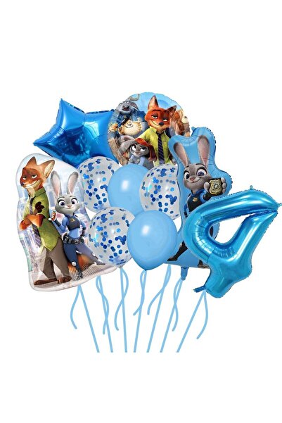 Choice12 كما هو موضح، أزرق 4، ديزني زوتوبيا، رسوم متحركة كاواي جودي نيك بالون...