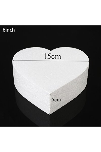 choice2 white-6inch 4/6/8/10 Inch Heart Shaped Polystyrene Styrofoam Sugar Cr...