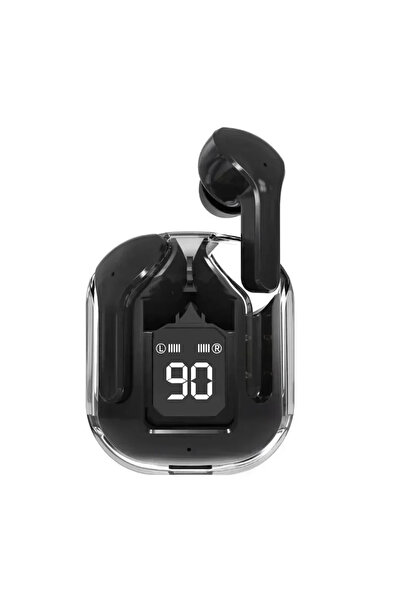 choice2 سماعات أذن لاسلكية صغيرة T2 سوداء اللون، مزودة بشاشة LED رقمية لعرض ا...